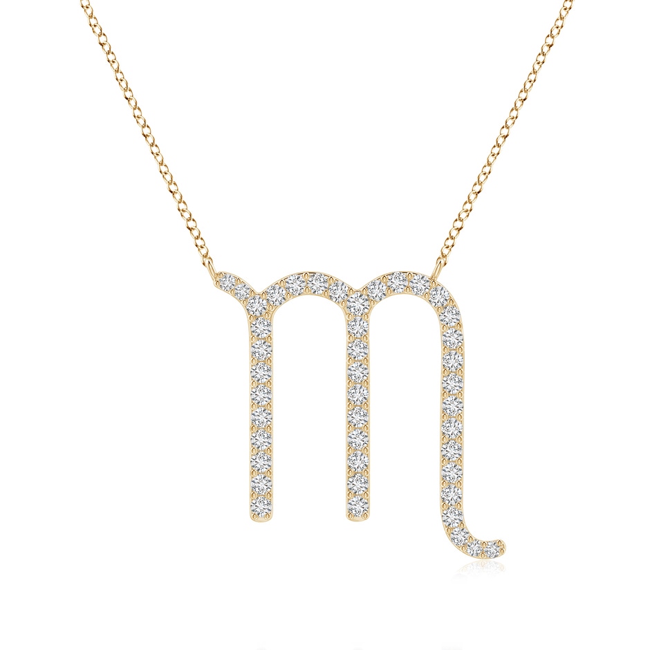 1.1mm HSI2 Diamond Scorpio Zodiac Sign Pendant in Yellow Gold 