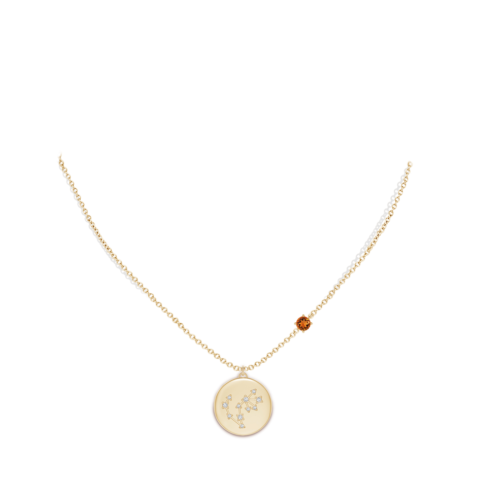 Citrine Scorpio Constellation Medallion Pendant