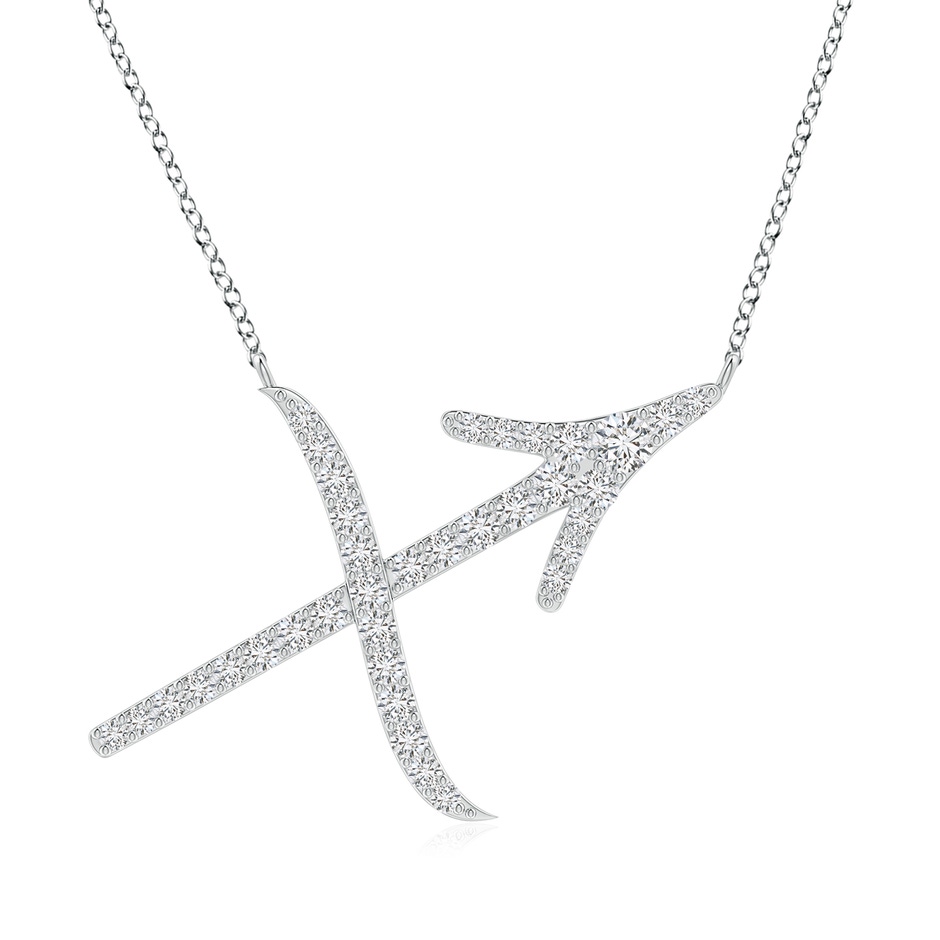 1.5mm HSI2 Diamond Sagittarius Zodiac Sign Pendant in White Gold 