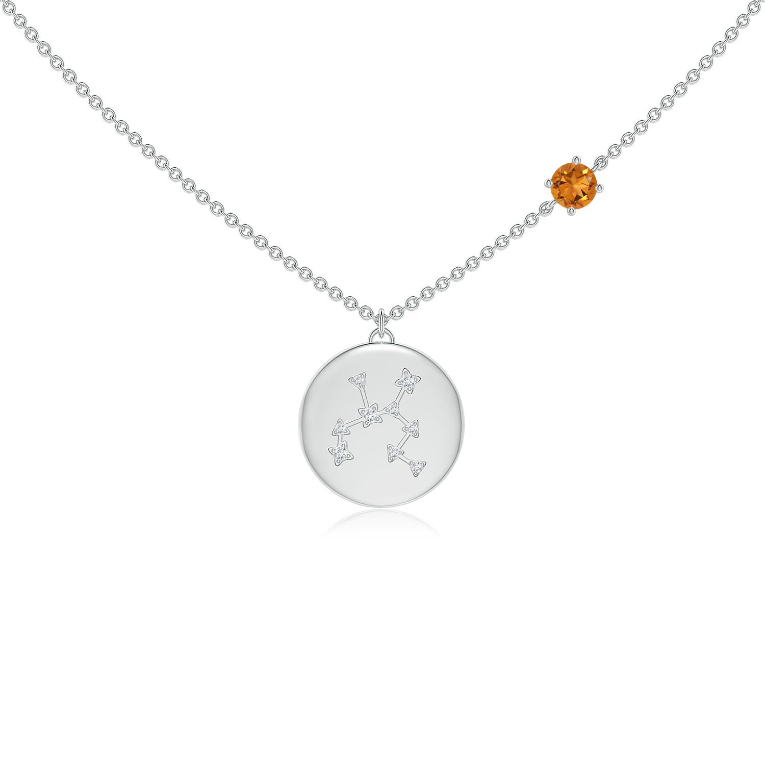 AAA - Citrine / 0.27 CT / 14 KT White Gold