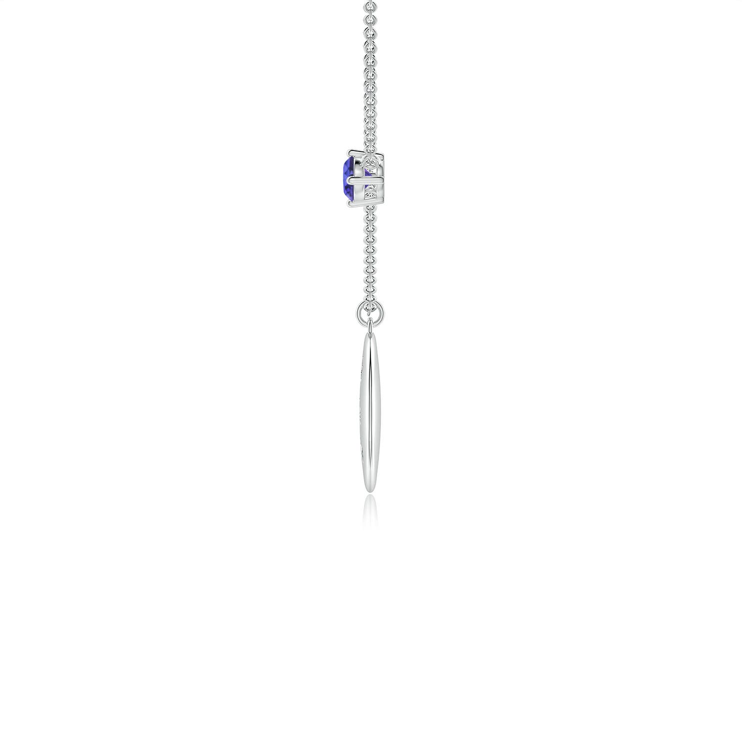 AAA - Tanzanite / 0.28 CT / 14 KT White Gold