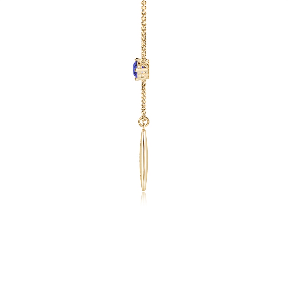4mm AAA Tanzanite Sagittarius Constellation Medallion Pendant in Yellow Gold side-1