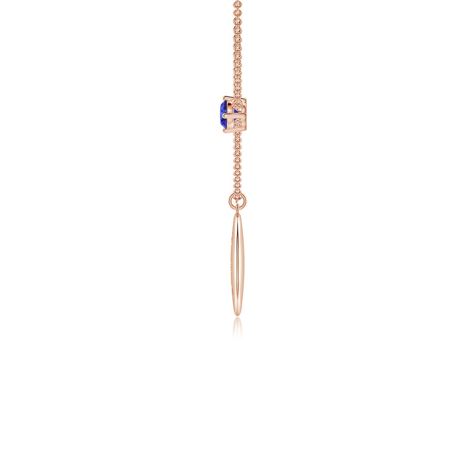 4mm AAAA Tanzanite Sagittarius Constellation Medallion Pendant in Rose Gold side-1