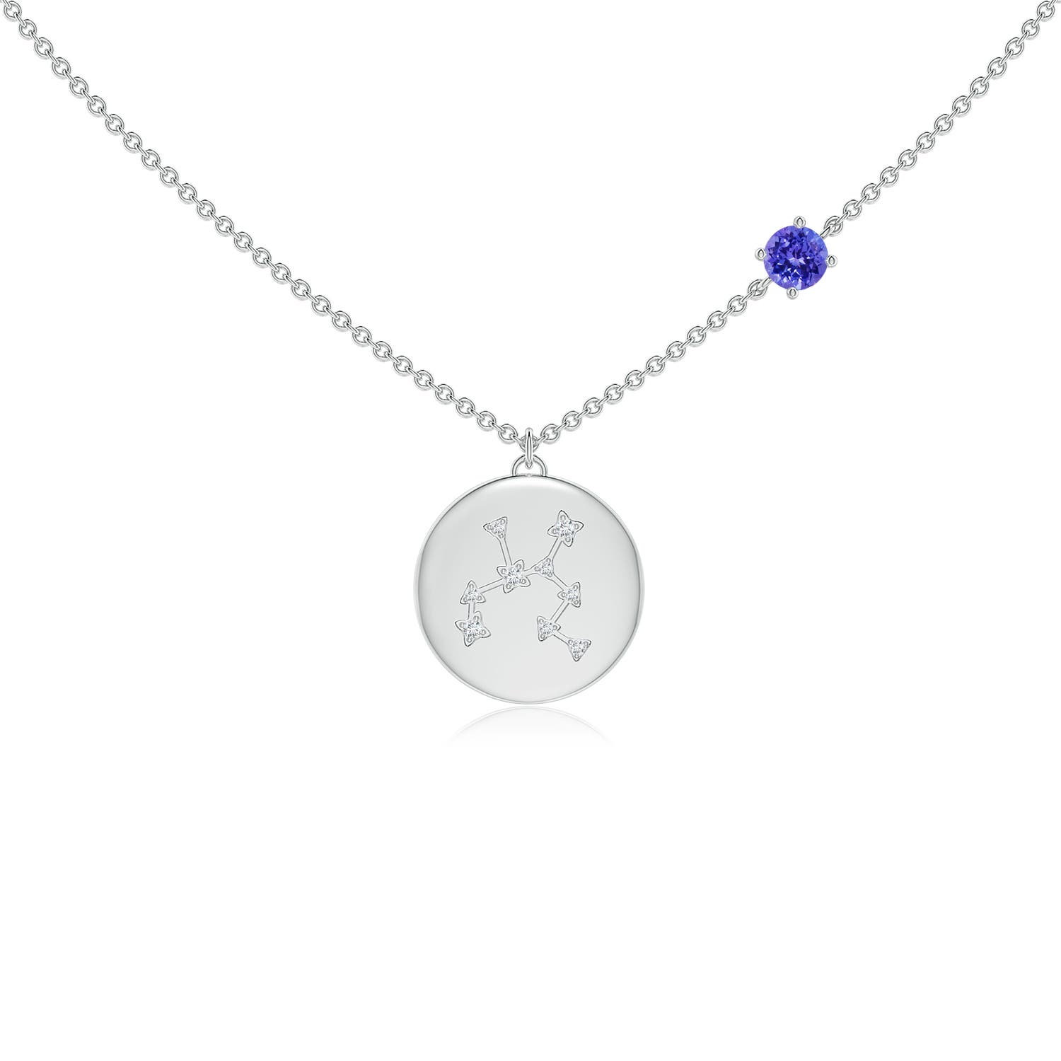 AAAA - Tanzanite / 0.28 CT / 14 KT White Gold