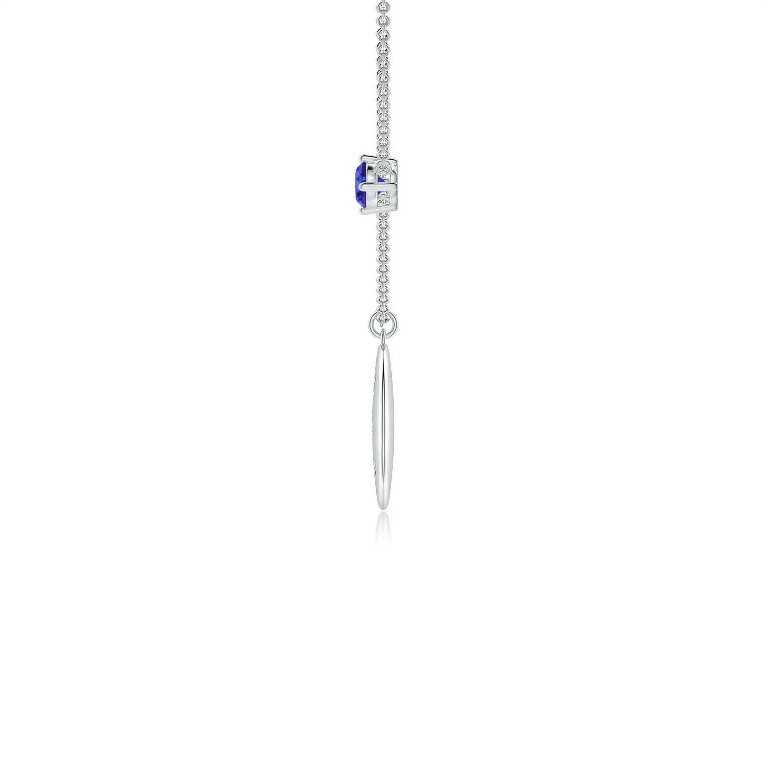 AAAA - Tanzanite / 0.28 CT / 14 KT White Gold