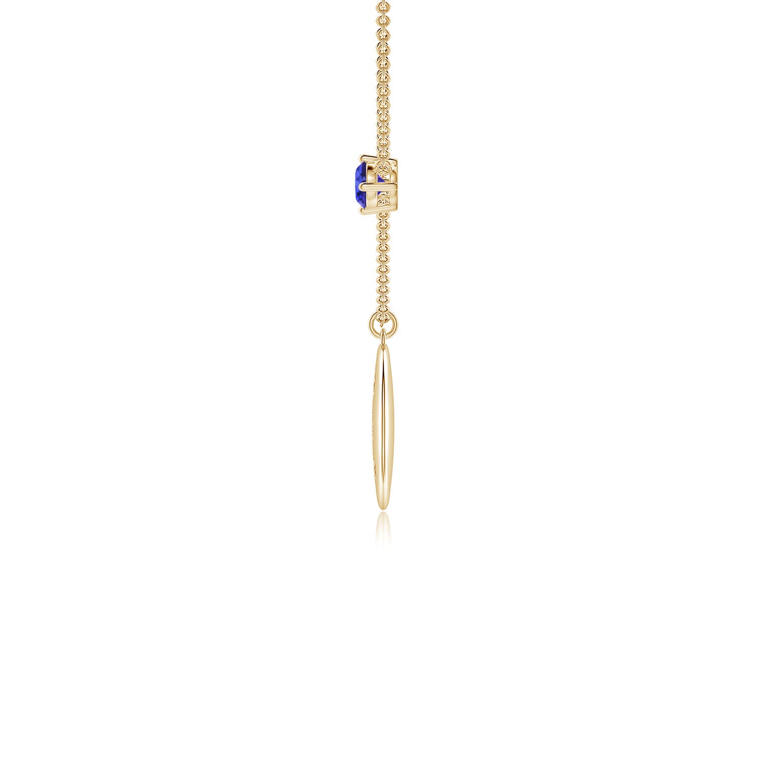 AAAA - Tanzanite / 0.28 CT / 14 KT Yellow Gold