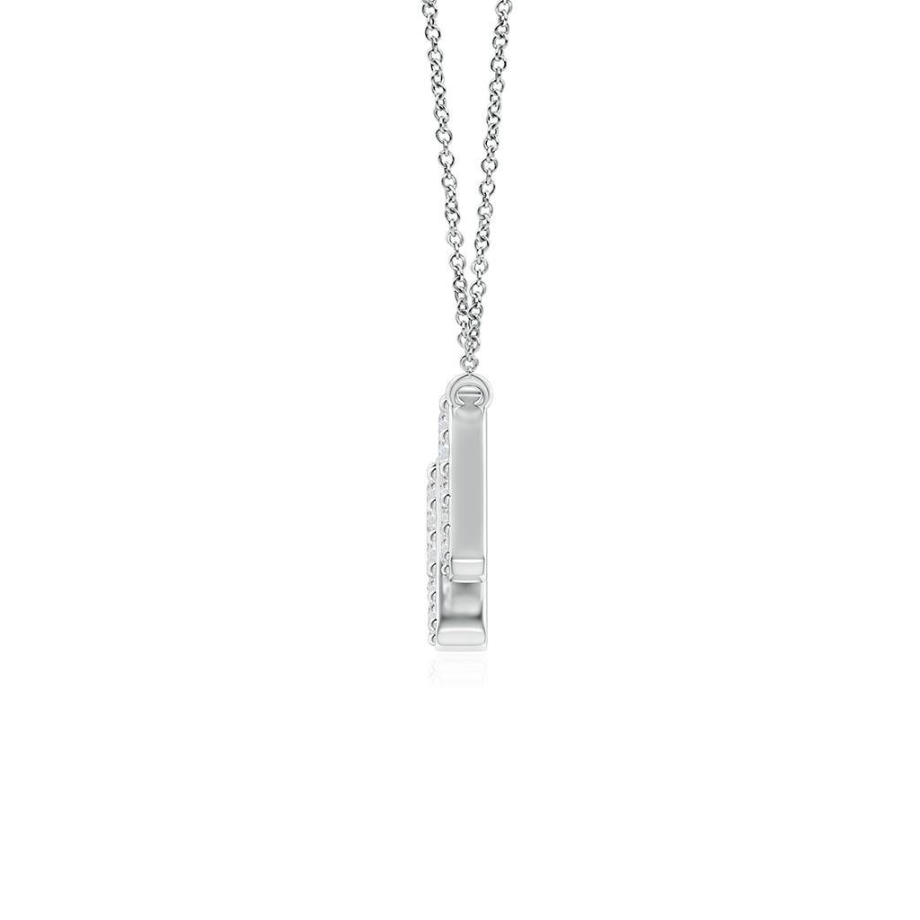 1.15mm HSI2 Diamond Aquarius Zodiac Sign Pendant in White Gold - side_1