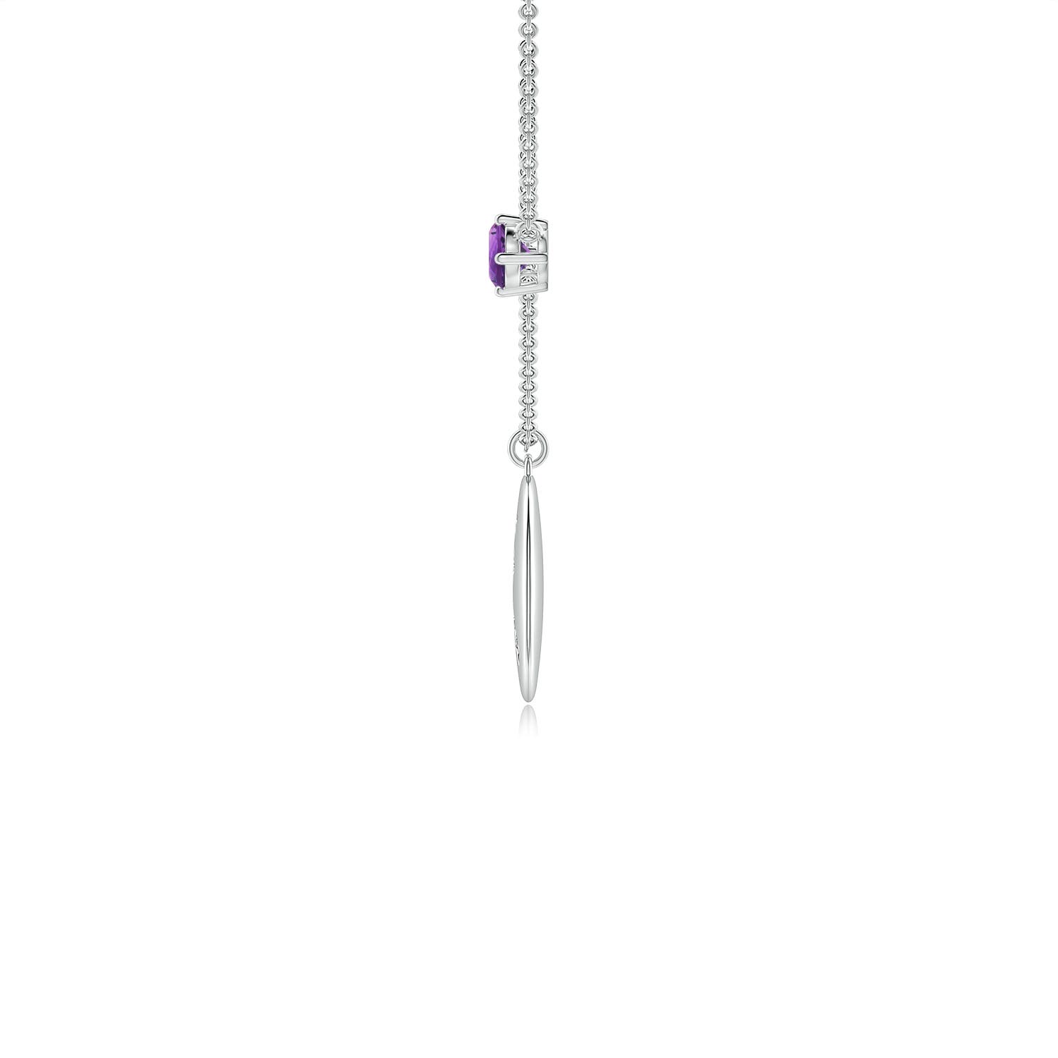 AAA - Amethyst / 0.33 CT / 14 KT White Gold