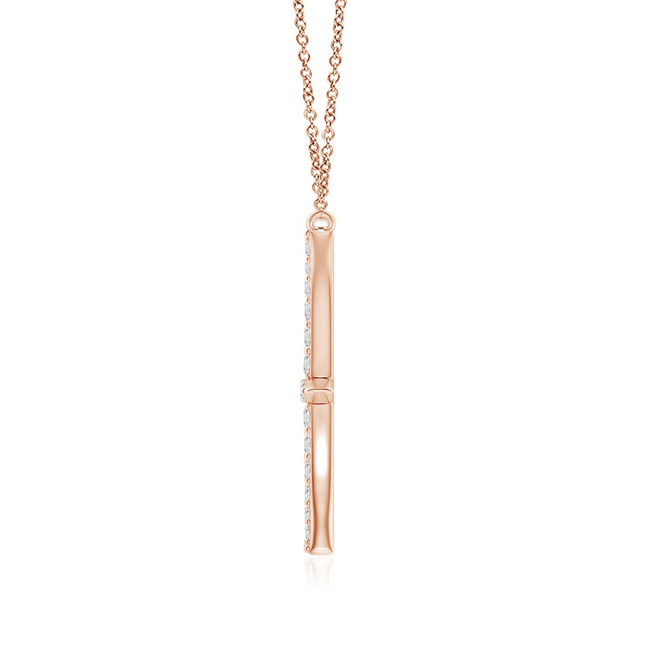 1.1mm HSI2 Diamond Pisces Zodiac Sign Pendant in Rose Gold side-1