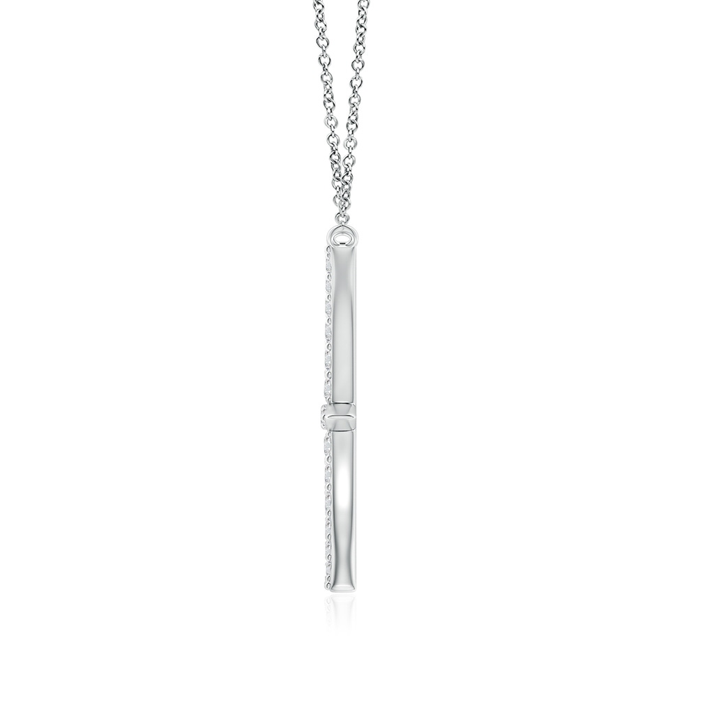 1.1mm HSI2 Diamond Pisces Zodiac Sign Pendant in White Gold - side_1
