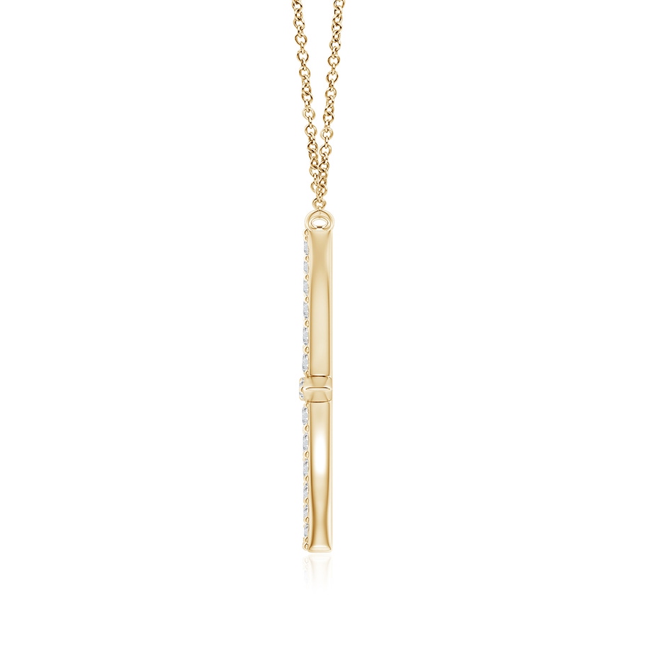1.1mm HSI2 Diamond Pisces Zodiac Sign Pendant in Yellow Gold side-1