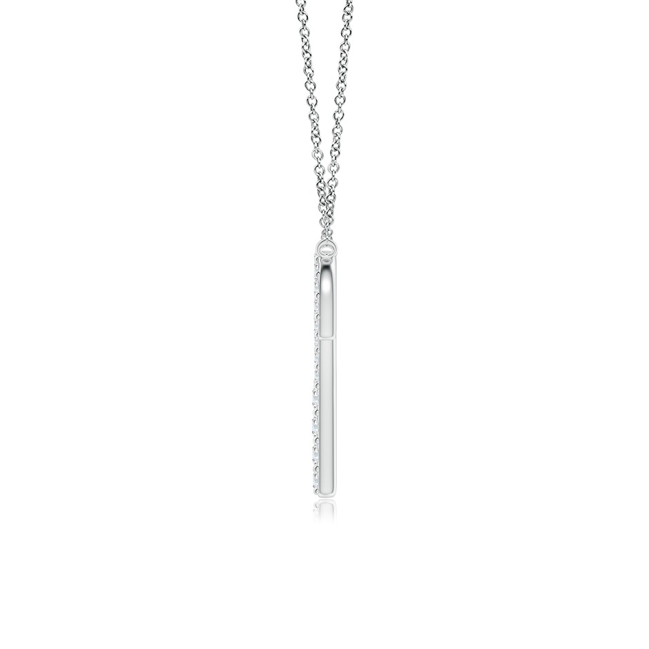1.6mm GVS2 Diamond Aries Zodiac Sign Pendant in 9K White Gold side-1