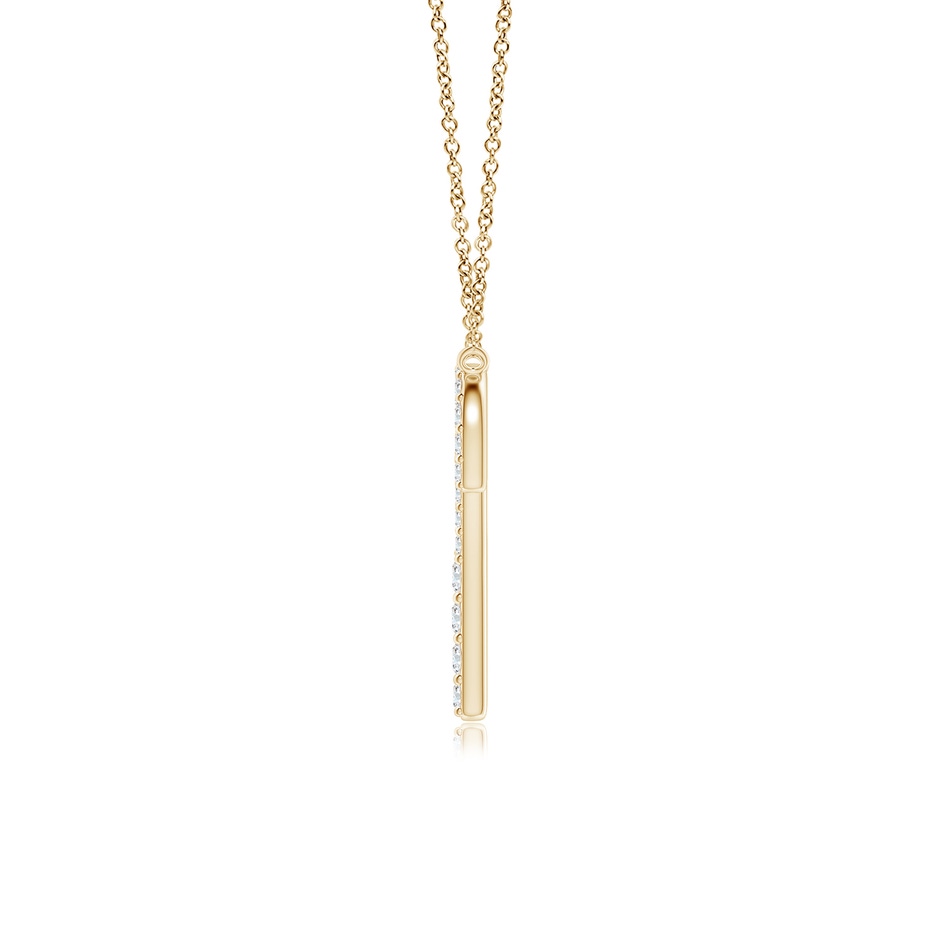 1.6mm GVS2 Diamond Aries Zodiac Sign Pendant in Yellow Gold side-1