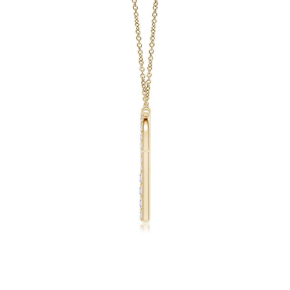 1.6mm HSI2 Diamond Aries Zodiac Sign Pendant in Yellow Gold side-1