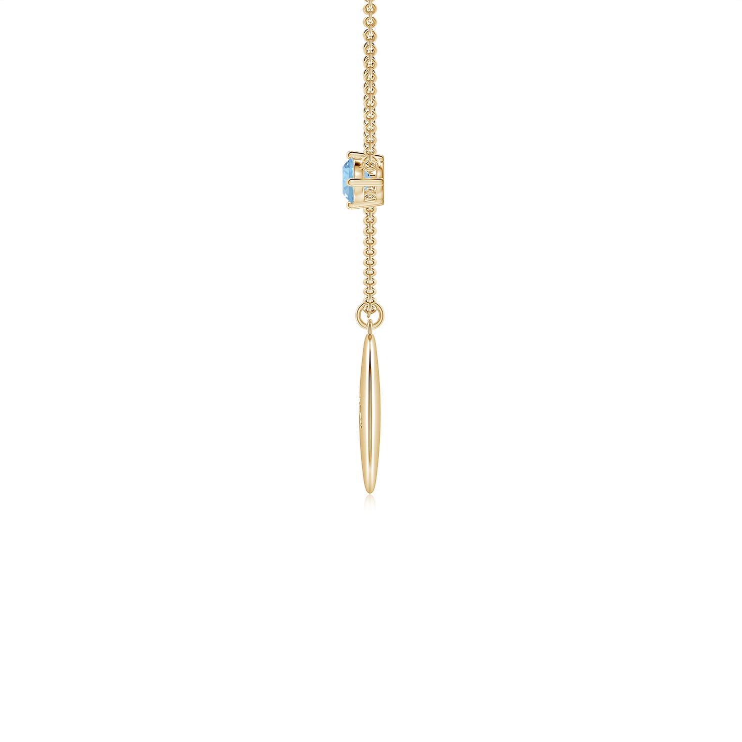 AAA - Aquamarine / 0.22 CT / 14 KT Yellow Gold