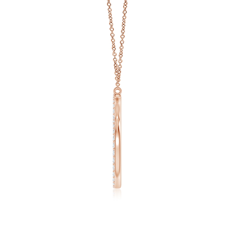 1.1mm GVS2 Diamond Taurus Zodiac Sign Pendant in Rose Gold side-1