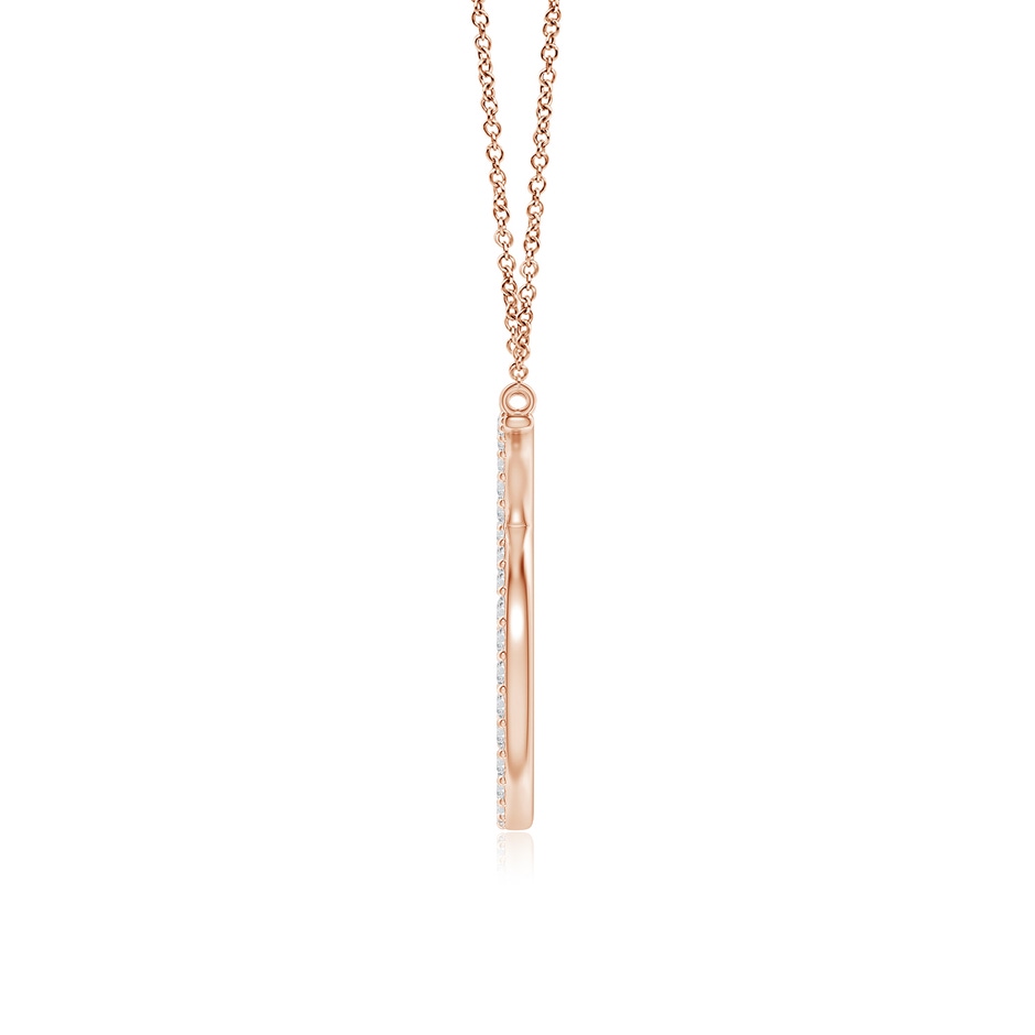 1.1mm HSI2 Diamond Taurus Zodiac Sign Pendant in Rose Gold side-1