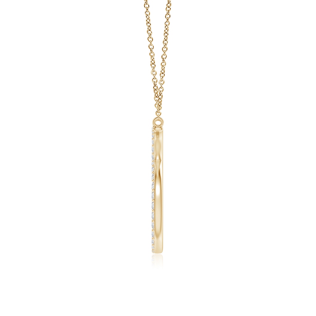 1.1mm HSI2 Diamond Taurus Zodiac Sign Pendant in Yellow Gold - side_1