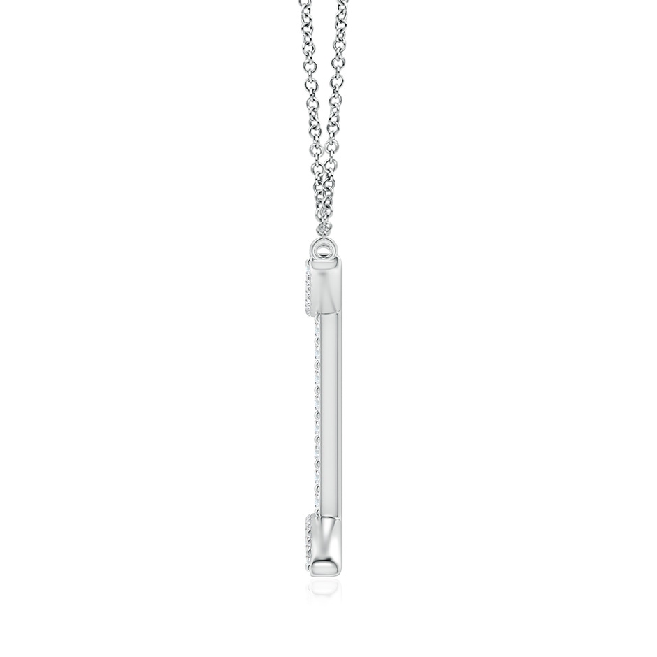 1.05mm GVS2 Diamond Gemini Zodiac Sign Pendant in White Gold side-1