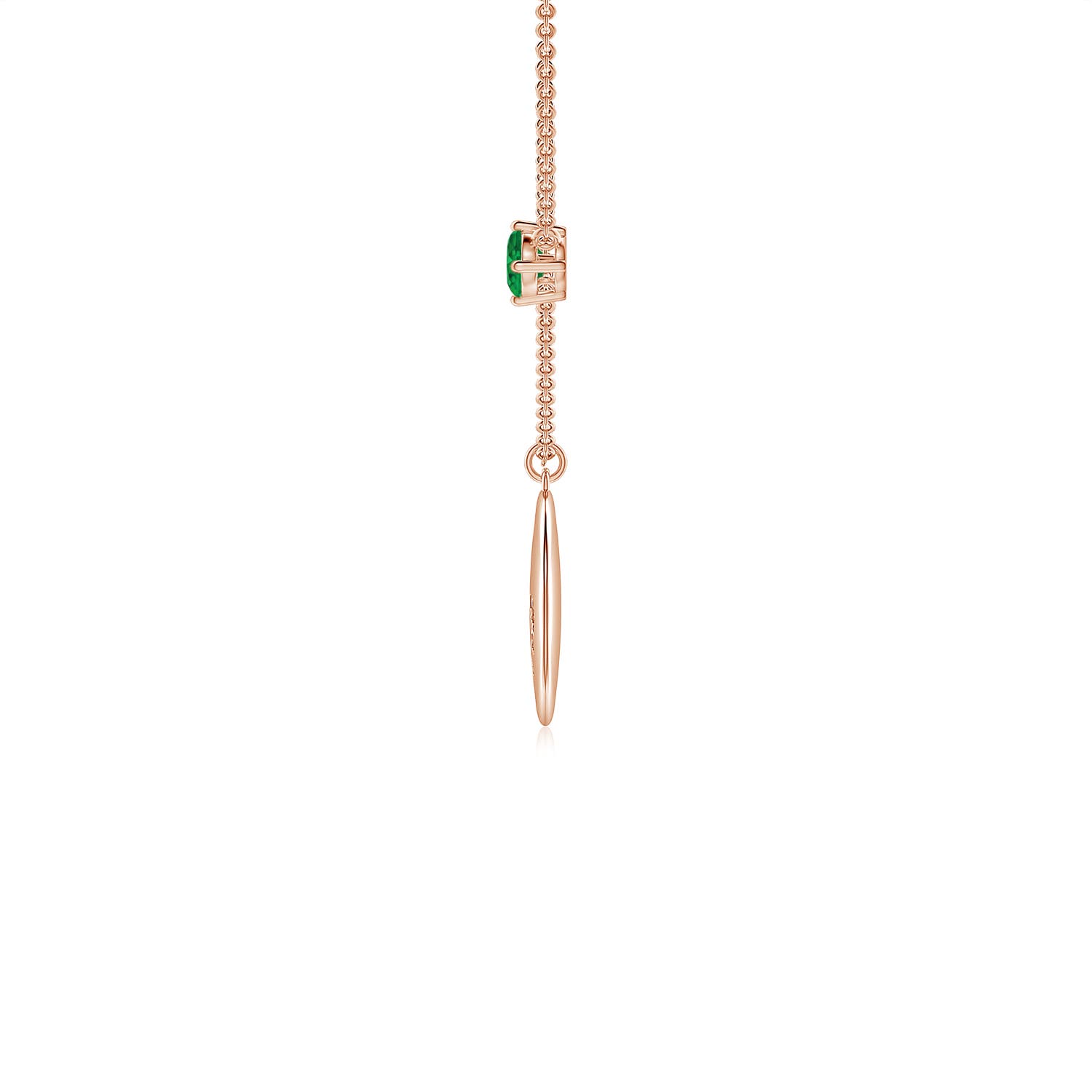 AAA - Emerald / 0.33 CT / 14 KT Rose Gold