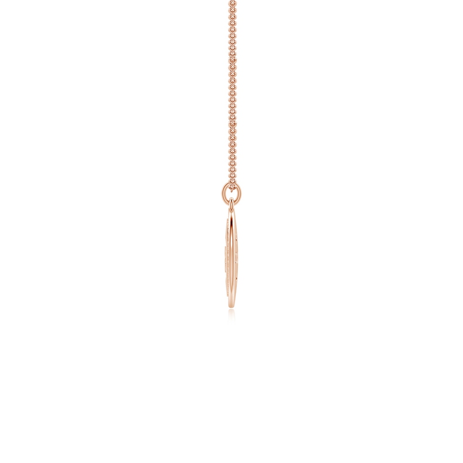 1.1mm GVS2 Diamond Cancer Zodiac Sign Reversible Medallion Pendant in Rose Gold side-2