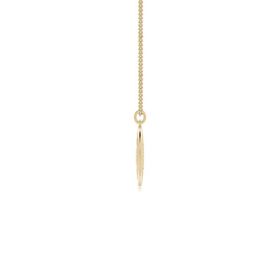 1.1mm GVS2 Diamond Cancer Zodiac Sign Reversible Medallion Pendant in Yellow Gold side-2