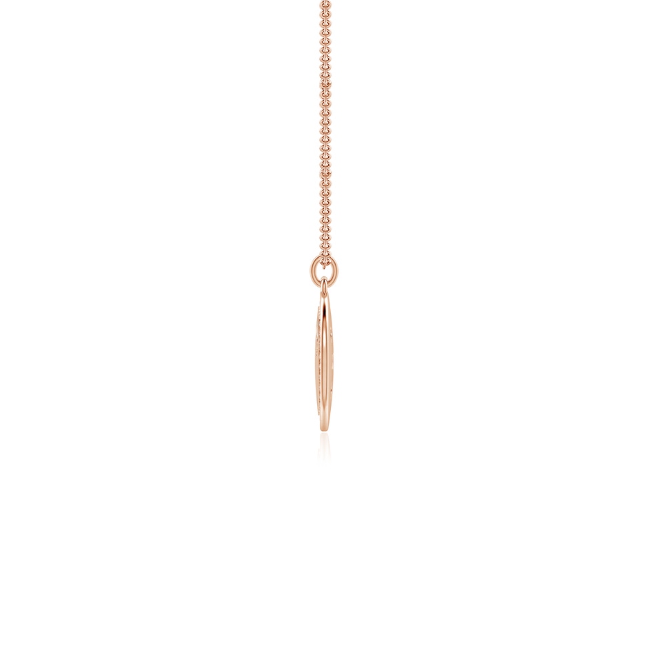1.1mm GVS2 Diamond Aries Zodiac Sign Reversible Medallion Pendant in Rose Gold side-2