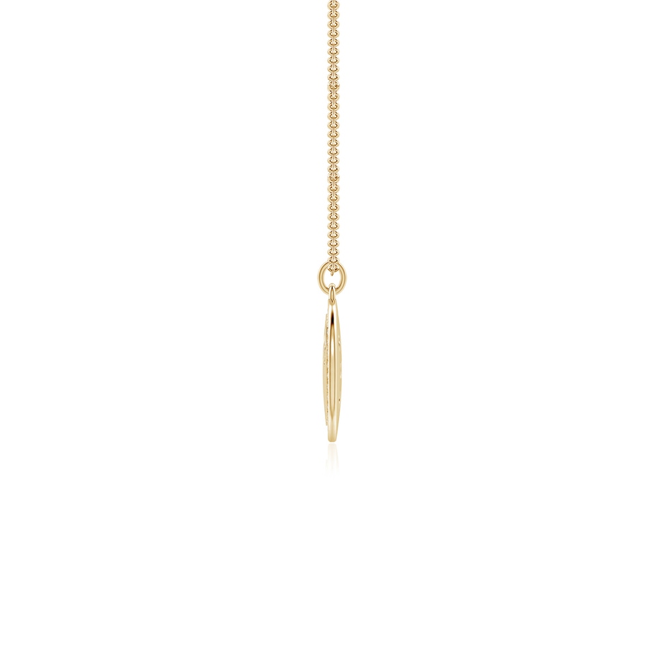 1.1mm GVS2 Diamond Aries Zodiac Sign Reversible Medallion Pendant in Yellow Gold side-2