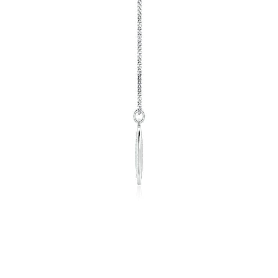 1.1mm HSI2 Diamond Aries Zodiac Sign Reversible Medallion Pendant in White Gold side-2