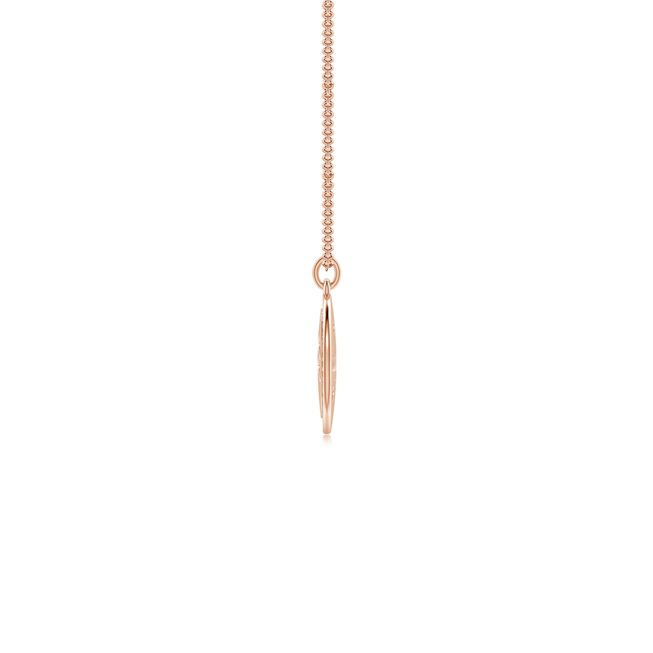 1.05mm GVS2 Diamond Aquarius Zodiac Sign Reversible Medallion Pendant in Rose Gold side-2