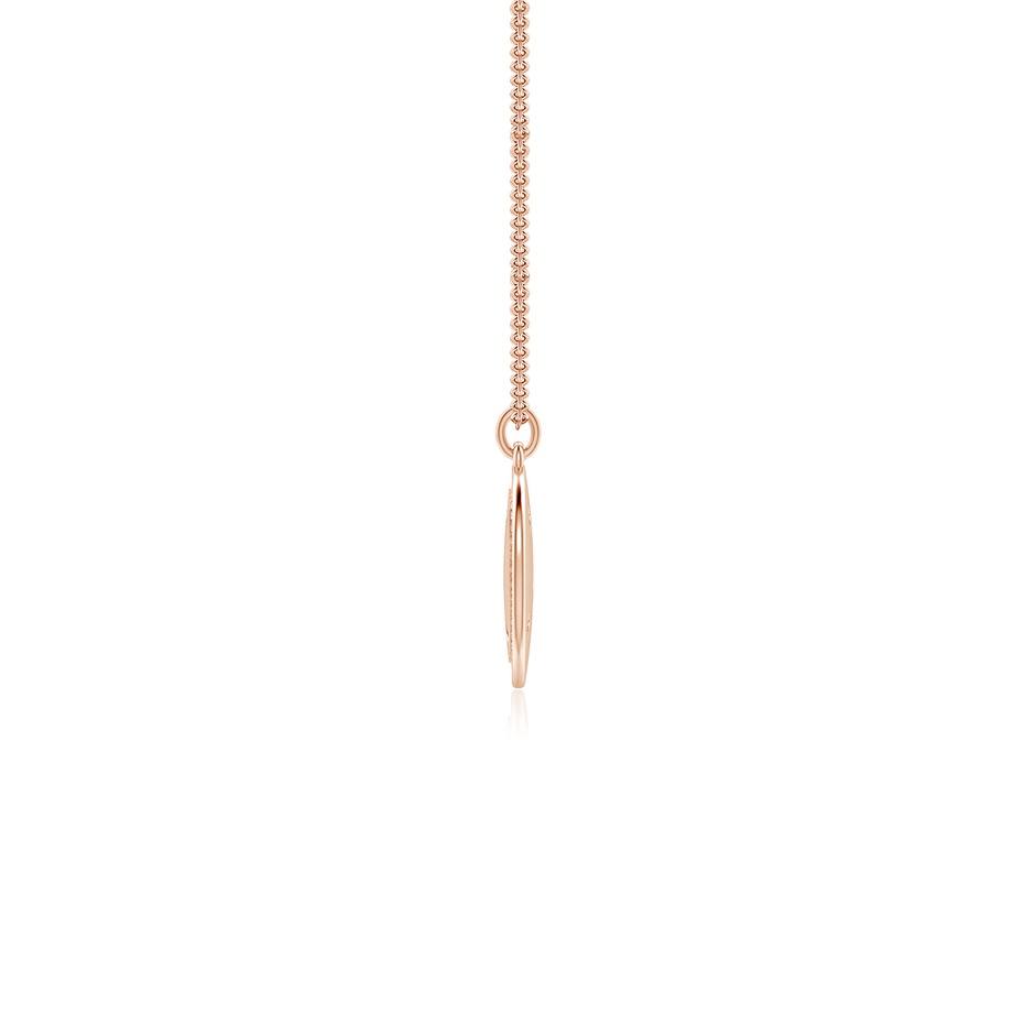 1.05mm GVS2 Diamond Leo Zodiac Sign Reversible Medallion Pendant in Rose Gold side-2