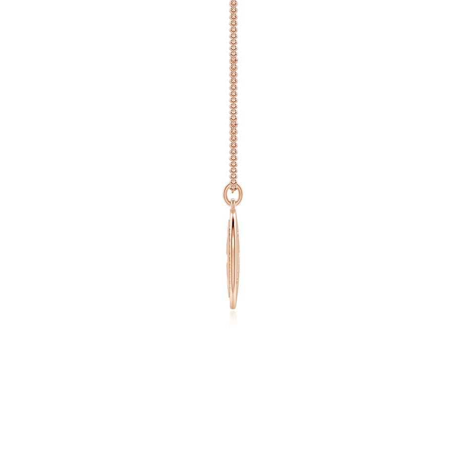 1.05mm GVS2 Diamond Pisces Zodiac Sign Reversible Medallion Pendant in Rose Gold side-2