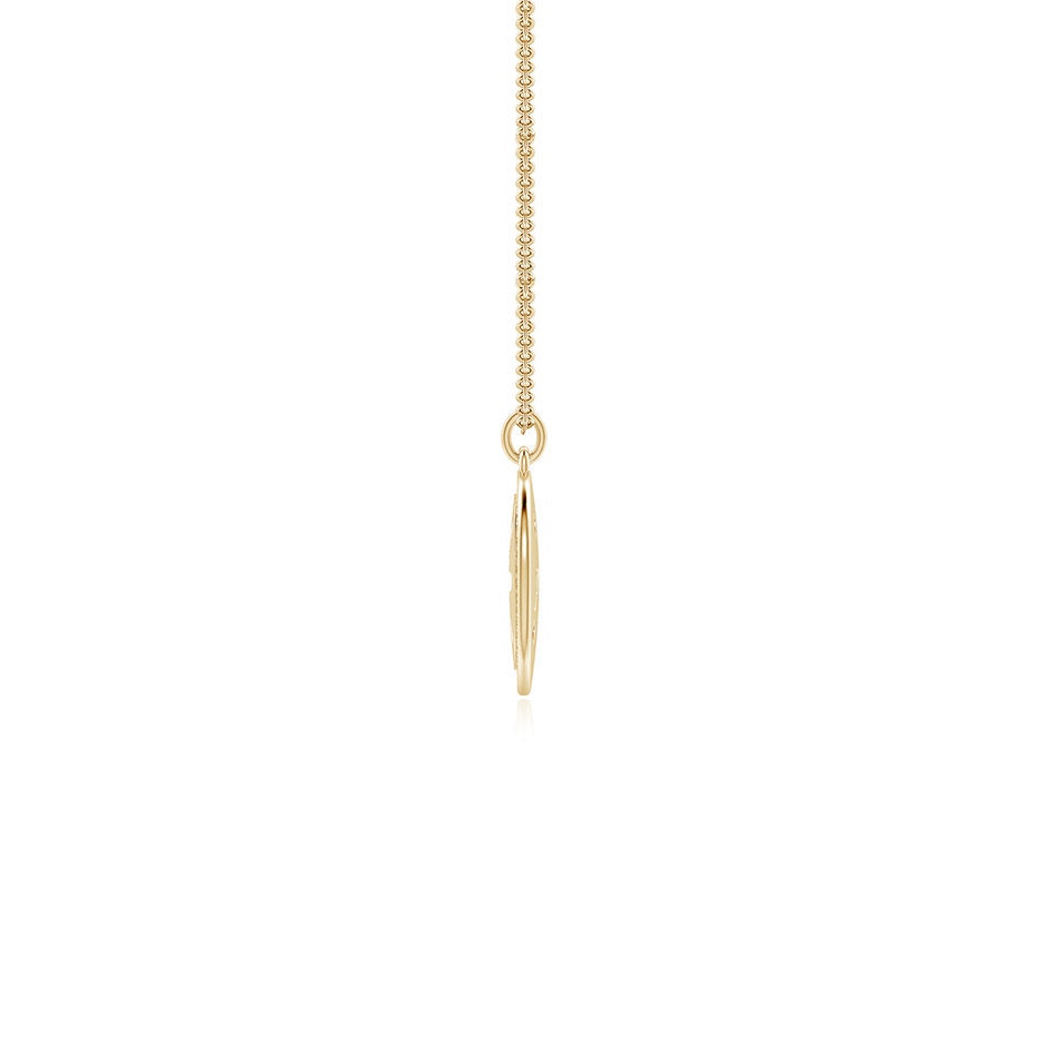 1.05mm GVS2 Diamond Pisces Zodiac Sign Reversible Medallion Pendant in Yellow Gold side-2
