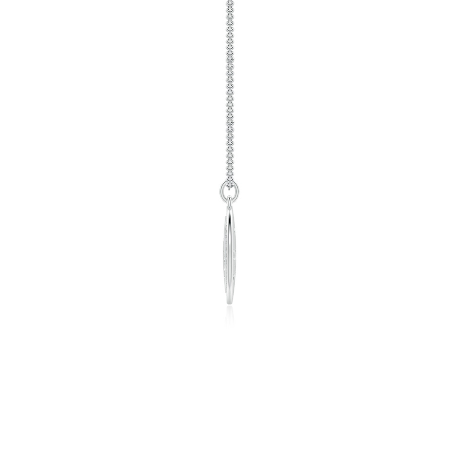 1.05mm HSI2 Diamond Capricorn Zodiac Sign Reversible Medallion Pendant in White Gold side-2