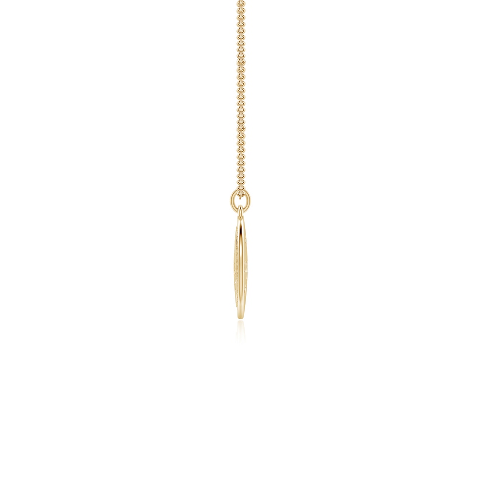 1.05mm HSI2 Diamond Capricorn Zodiac Sign Reversible Medallion Pendant in Yellow Gold side-2