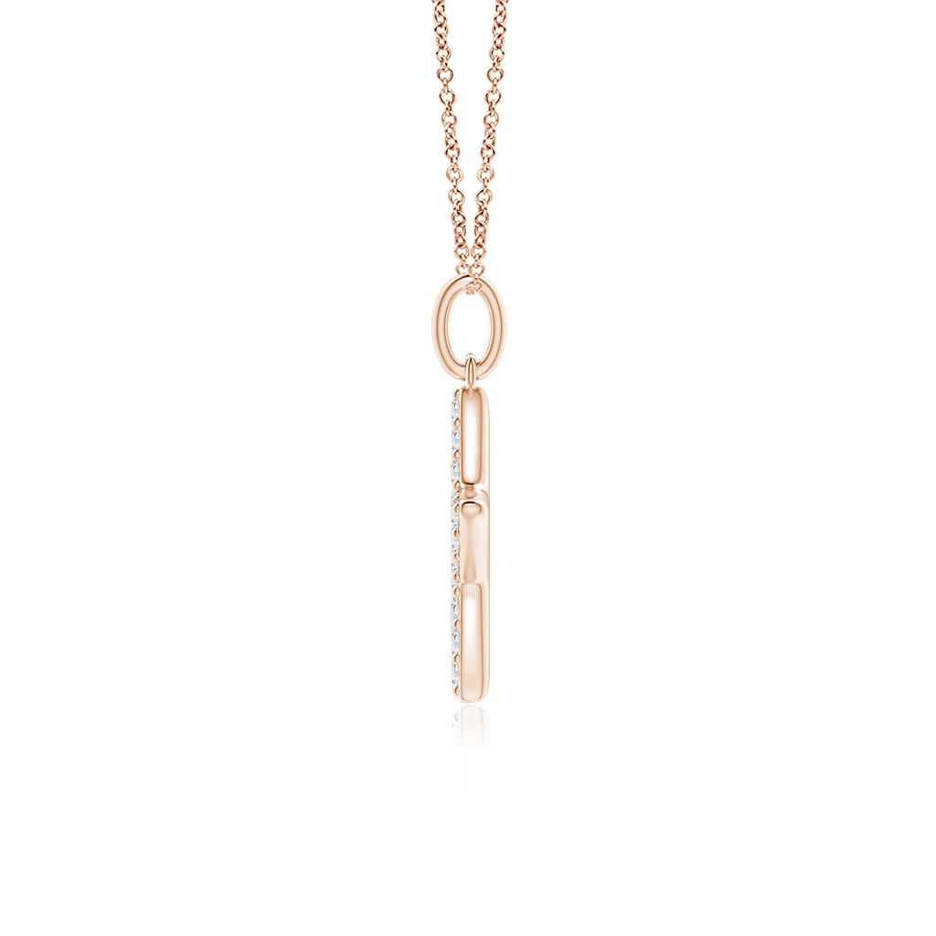 1.2mm GVS2 Diamond Open Star Pendant in Rose Gold - side_1