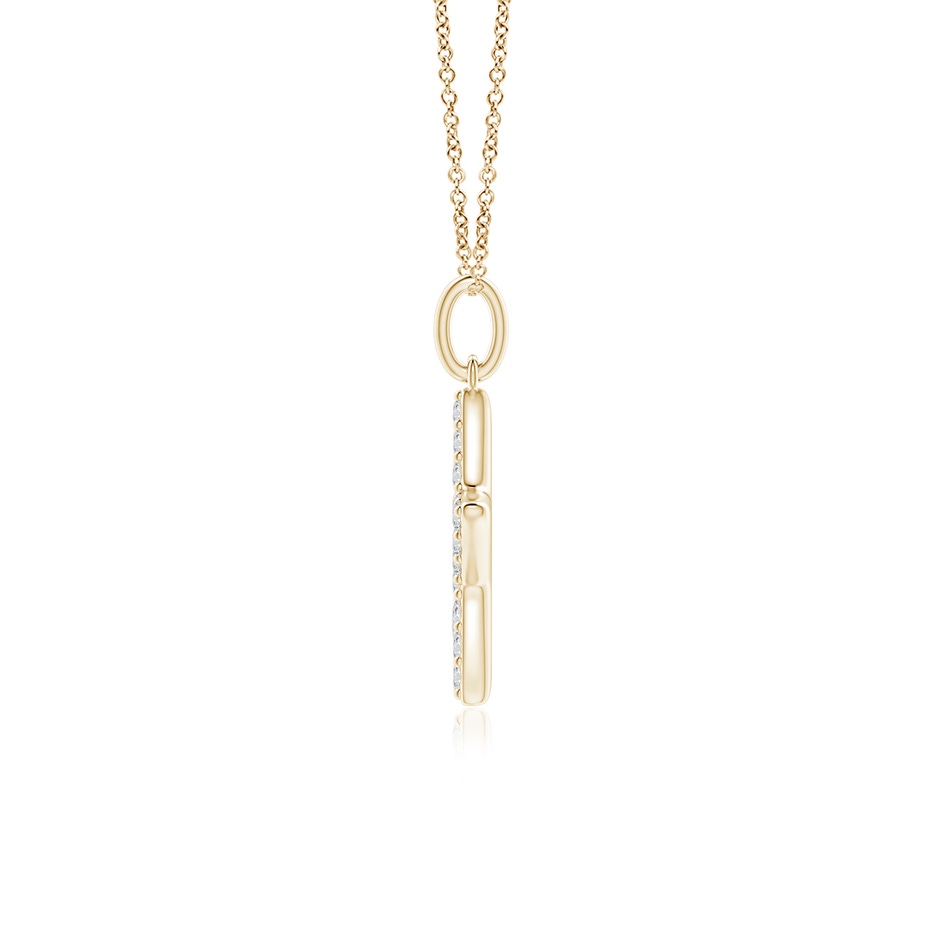 1.2mm HSI2 Diamond Open Star Pendant in Yellow Gold side-1