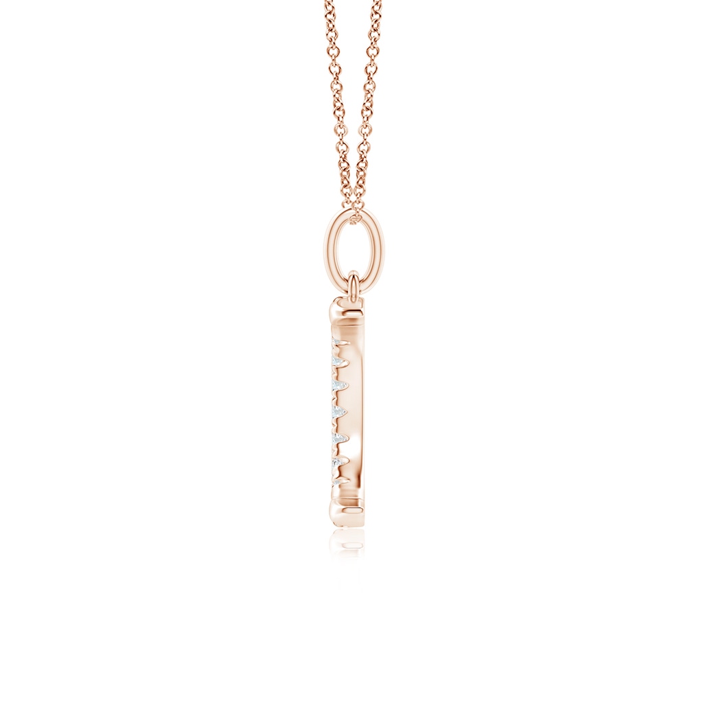 1.35mm GVS2 Pave-Set Diamond Crescent Moon Pendant in Rose Gold - side 199