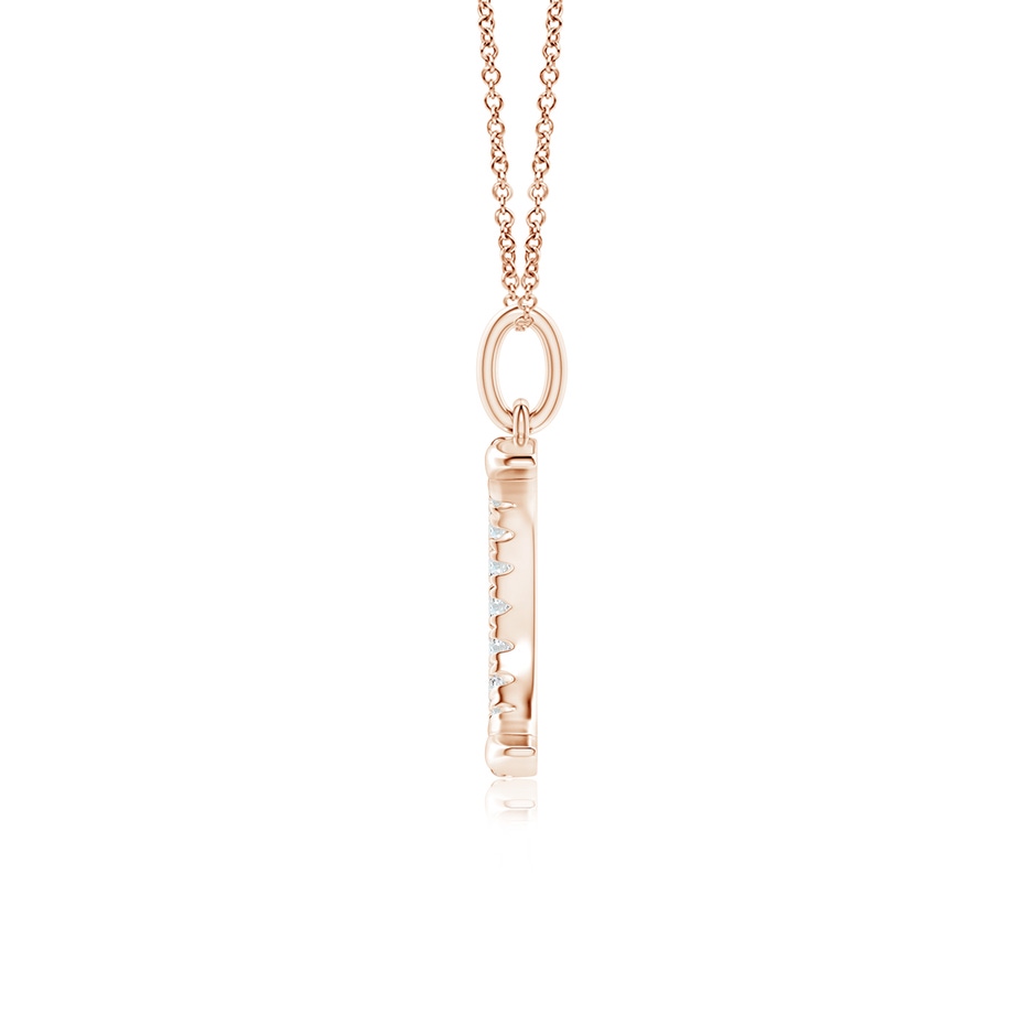 1.35mm GVS2 Pave-Set Diamond Crescent Moon Pendant in Rose Gold side 199
