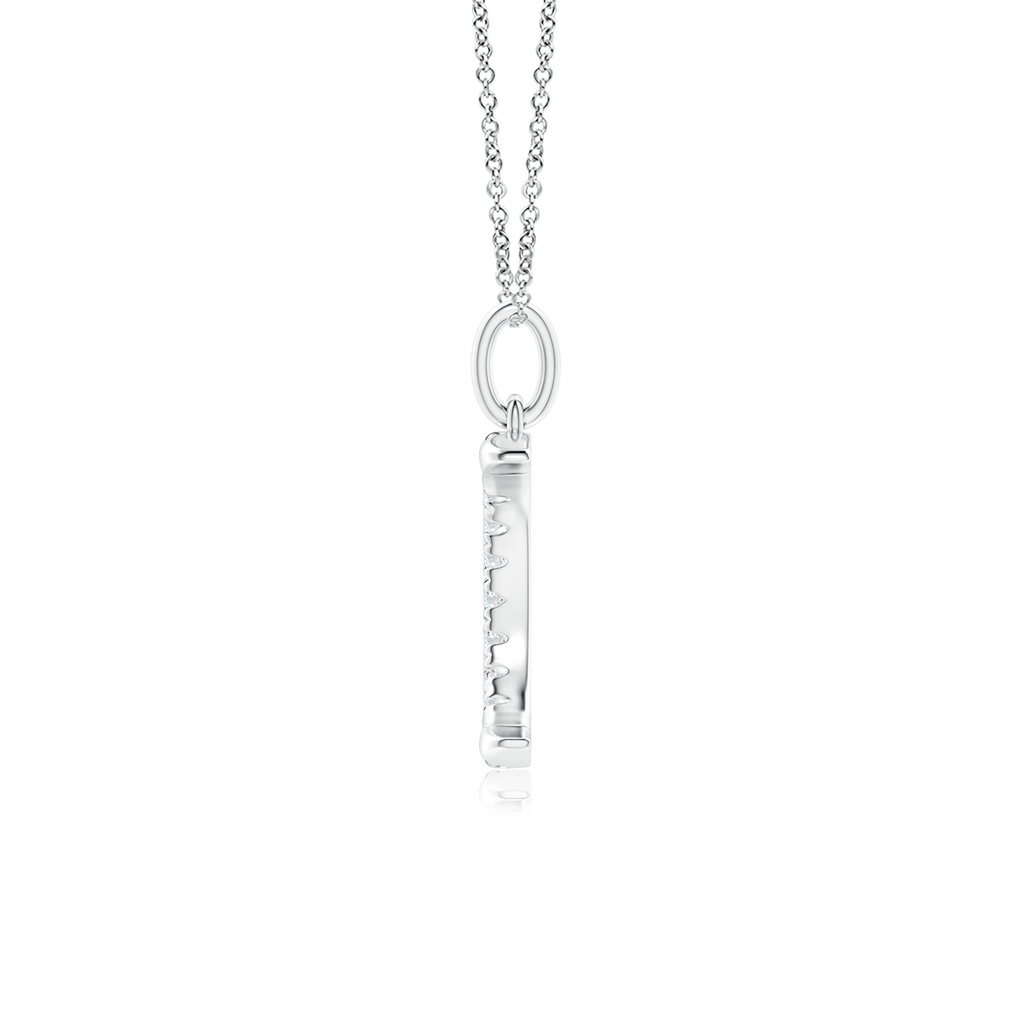 1.35mm GVS2 Pave-Set Diamond Crescent Moon Pendant in White Gold - side 199