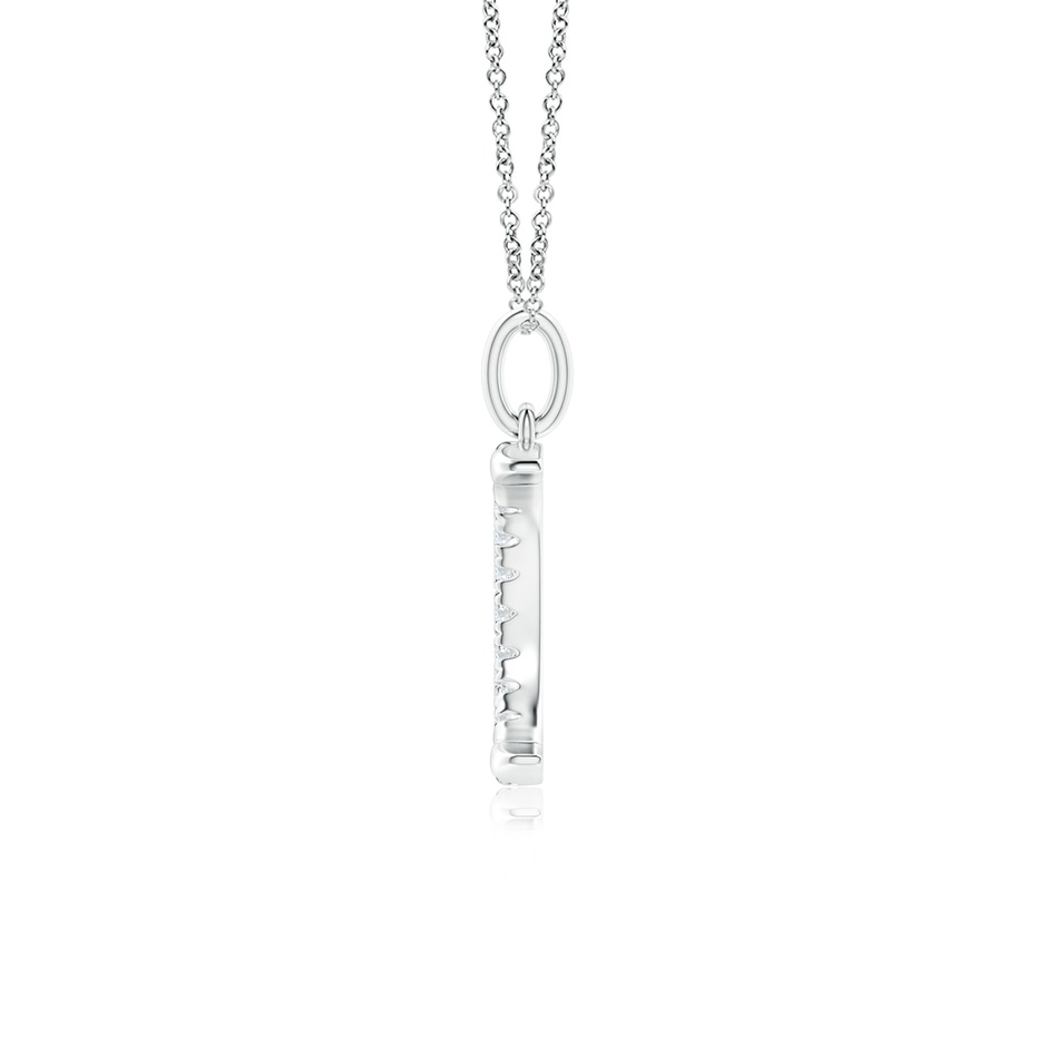 1.35mm GVS2 Pave-Set Diamond Crescent Moon Pendant in White Gold side 199