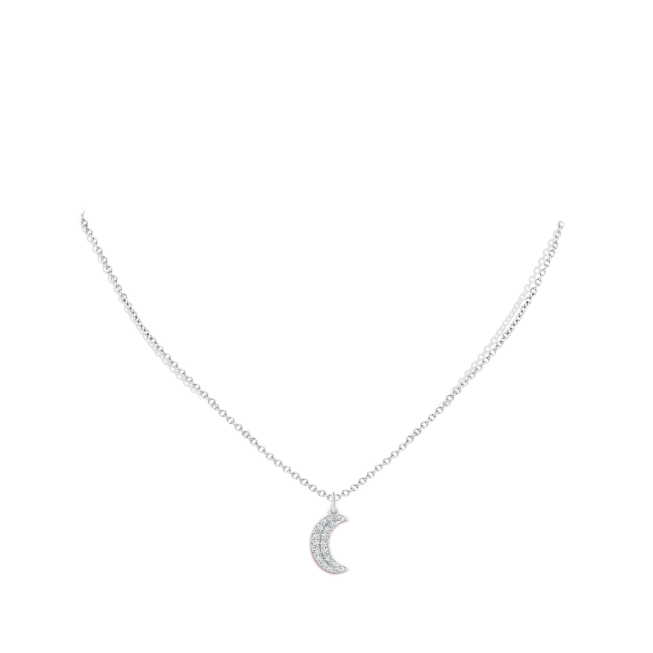 1.35mm GVS2 Pave-Set Diamond Crescent Moon Pendant in White Gold pen