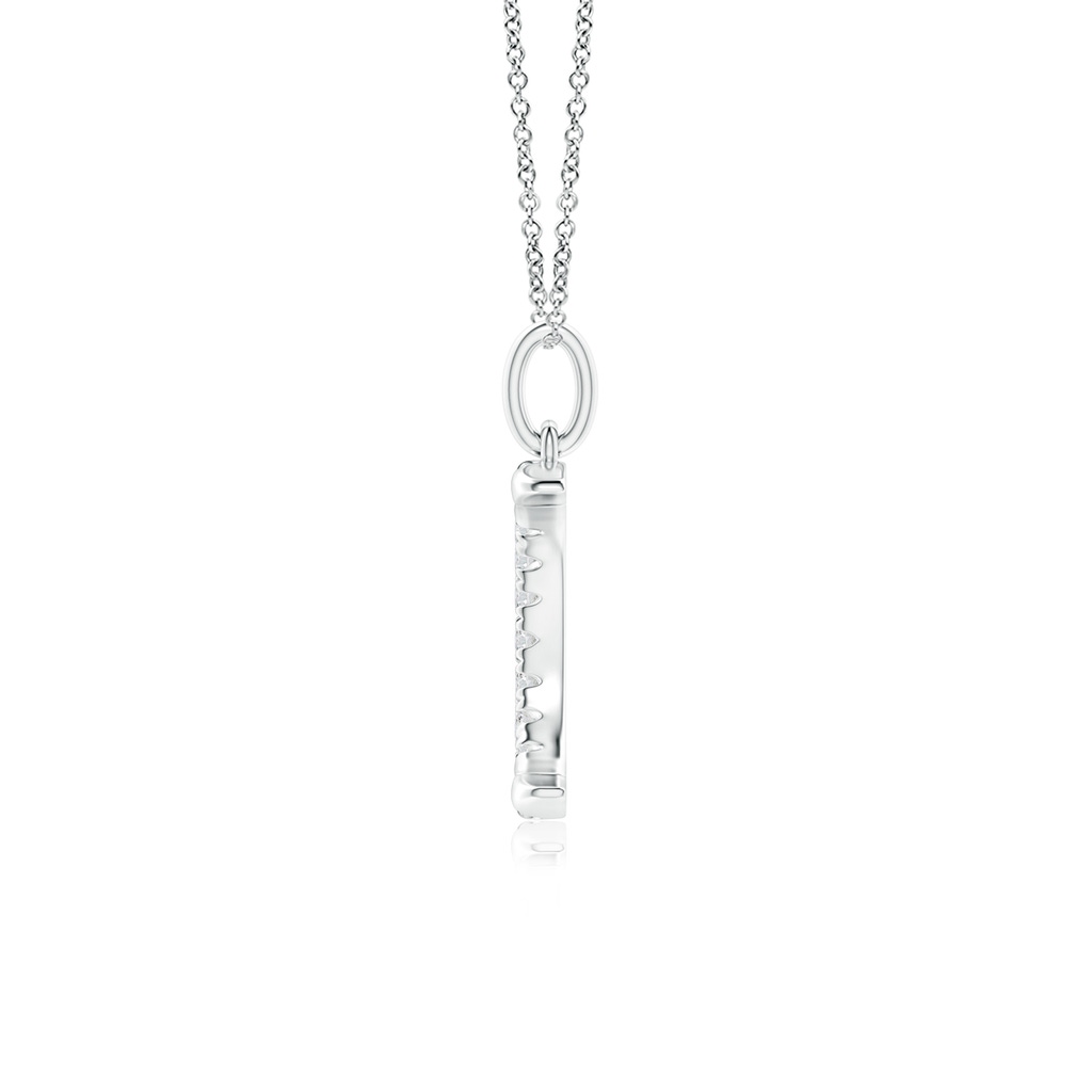 1.35mm HSI2 Pave-Set Diamond Crescent Moon Pendant in White Gold - side 199