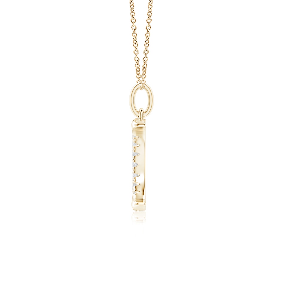 1.35mm HSI2 Pave-Set Diamond Crescent Moon Pendant in Yellow Gold side 199