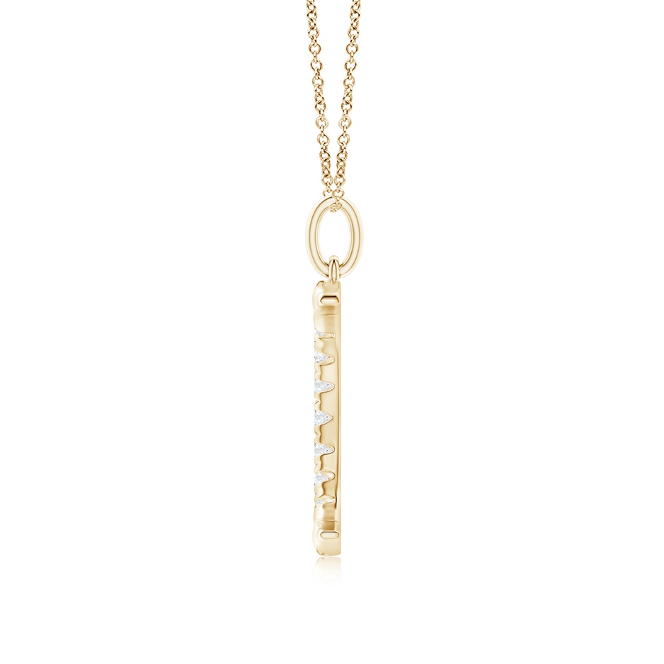 2.9mm GVS2 Pave-Set Diamond Crescent Moon Pendant in Yellow Gold side 199