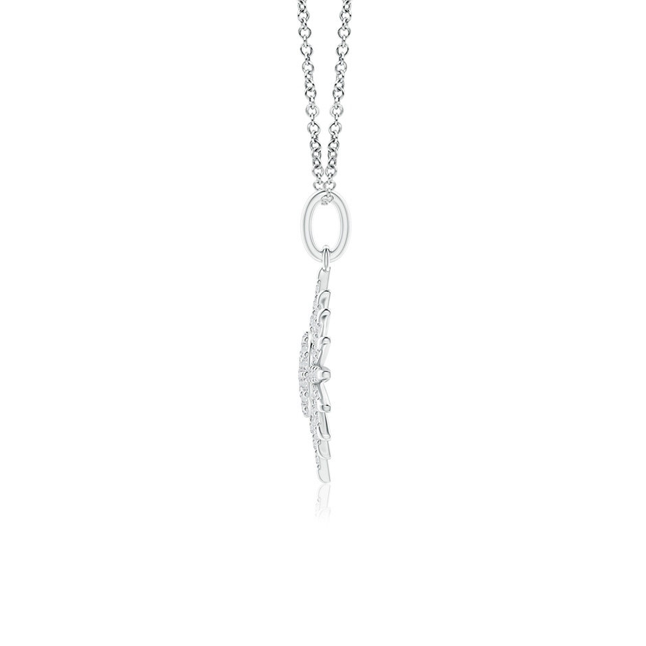 0.95mm HSI2 Diamond Sun Pendant in White Gold side-1