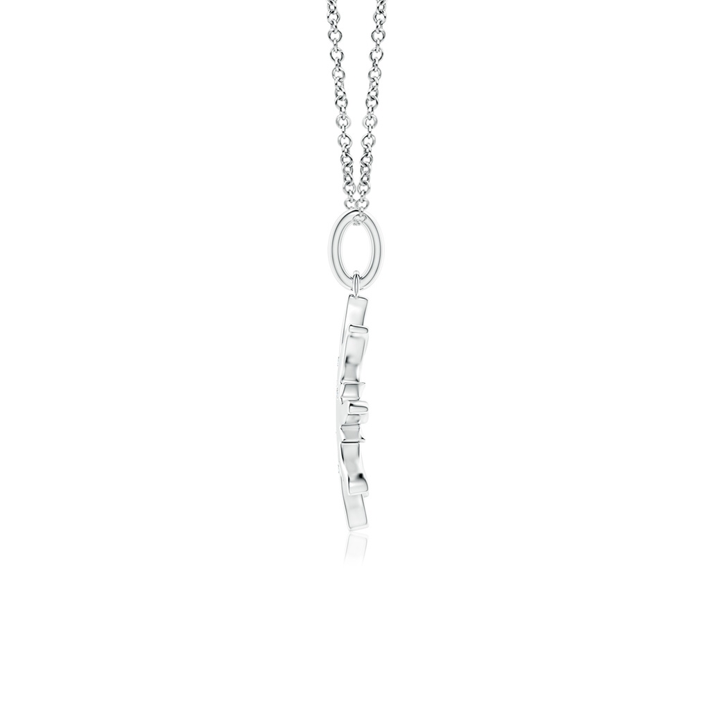 1mm GVS2 Flush-Set Scattered Diamond Sun Pendant in White Gold - side_1