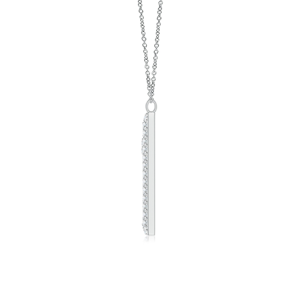 1.1mm GVS2 Prong-Set Diamond Capital "A" Knife-Edge Initial Pendant in White Gold - side_1