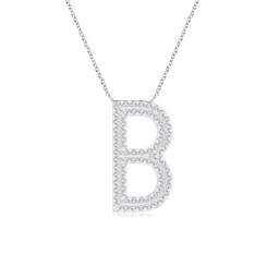 Initials Platinum Diamond Pendants