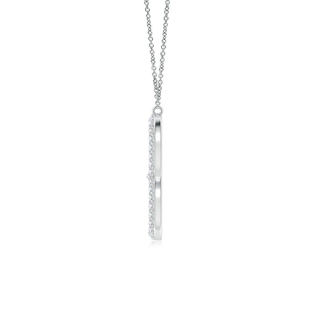 1.1mm GVS2 Prong-Set Diamond Capital "B" Knife-Edge Initial Pendant in White Gold - side_1